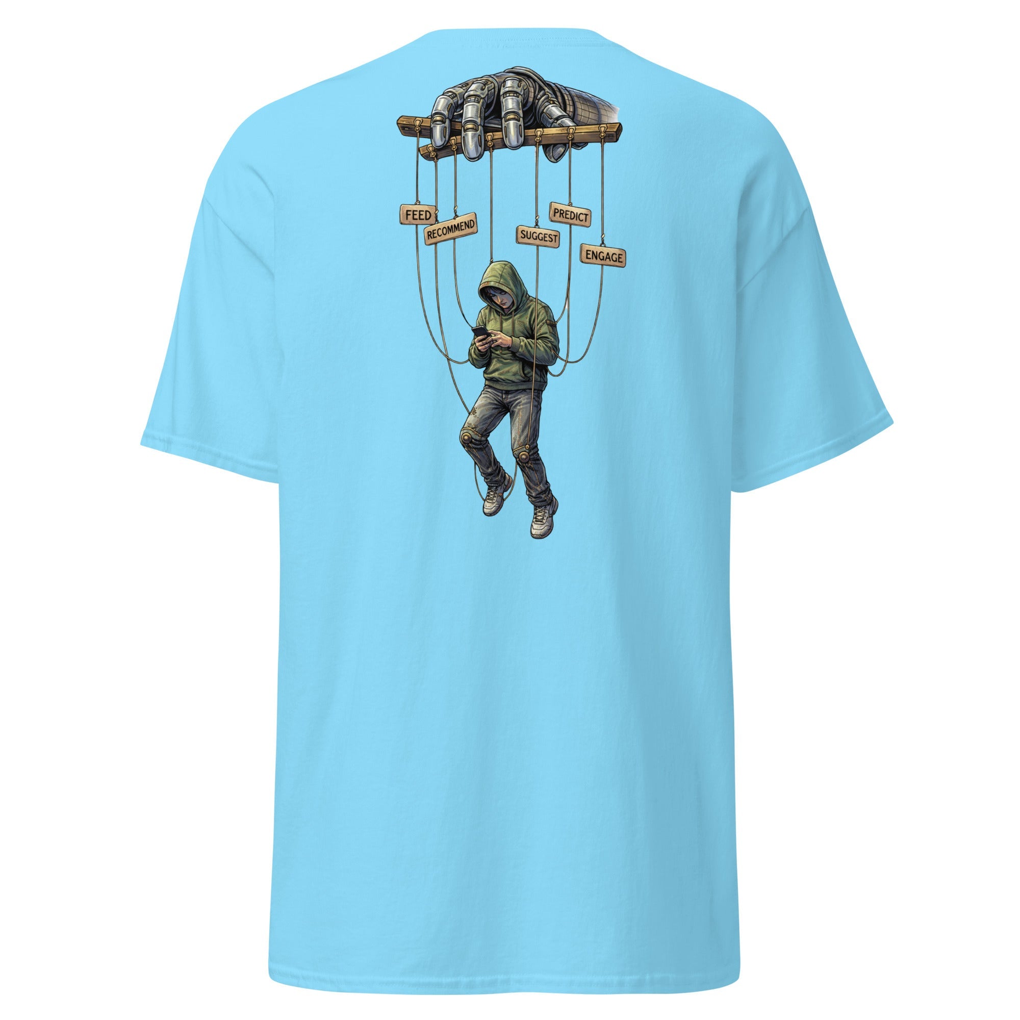 "Algorithm Puppeteer" Cyberpunk T-Shirt | Dystopian AI & Tech Streetwear - Incognito Supply - T - SHIRT