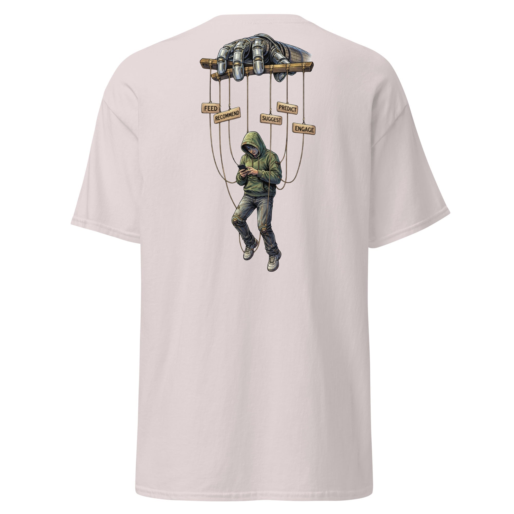 "Algorithm Puppeteer" Cyberpunk T-Shirt | Dystopian AI & Tech Streetwear - Incognito Supply - T - SHIRT
