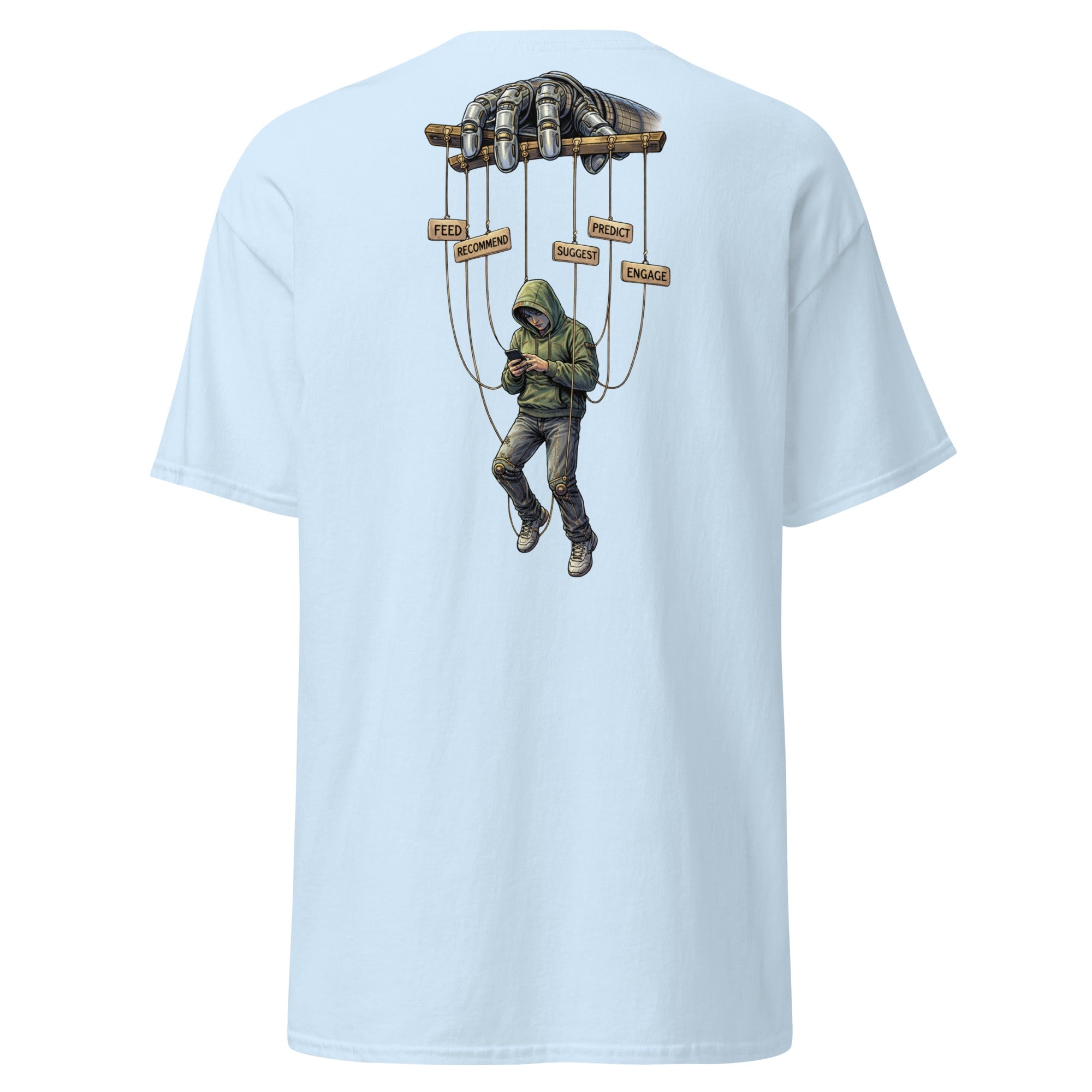 "Algorithm Puppeteer" Cyberpunk T-Shirt | Dystopian AI & Tech Streetwear - Incognito Supply - T - SHIRT