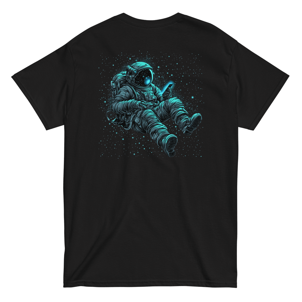 GALAXY EXPLORER T - SHIRT: Tech - Wear Astronaut with Glowing Smartphone Tee - Incognito Supply - T - SHIRT