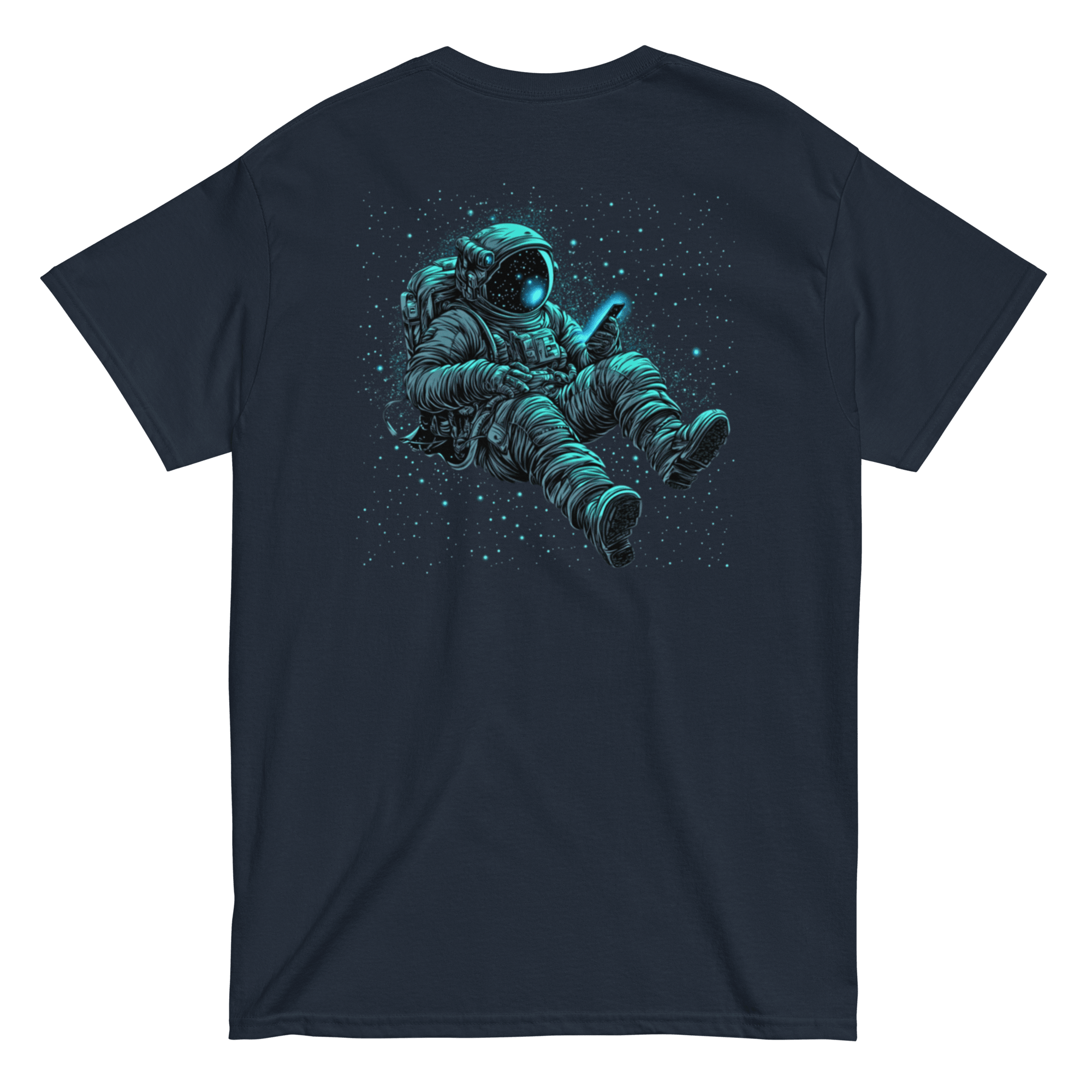 GALAXY EXPLORER T - SHIRT: Tech - Wear Astronaut with Glowing Smartphone Tee - Incognito Supply - T - SHIRT